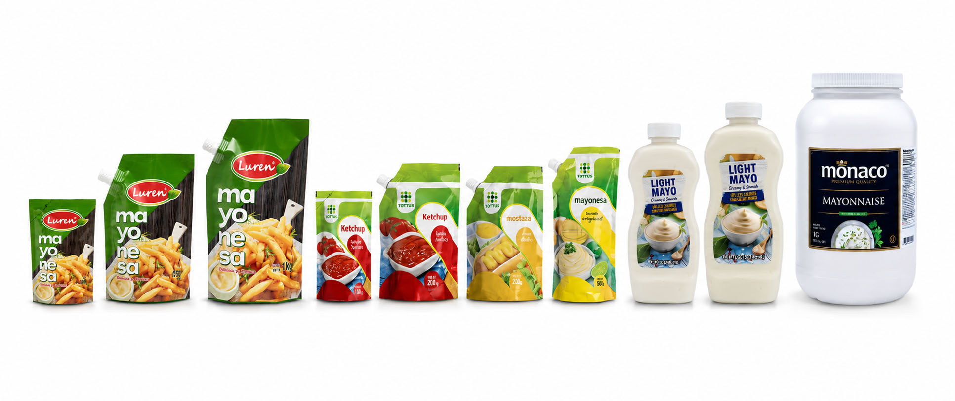Portafolio de ketchup, mostaza y mayonesa Multifoods